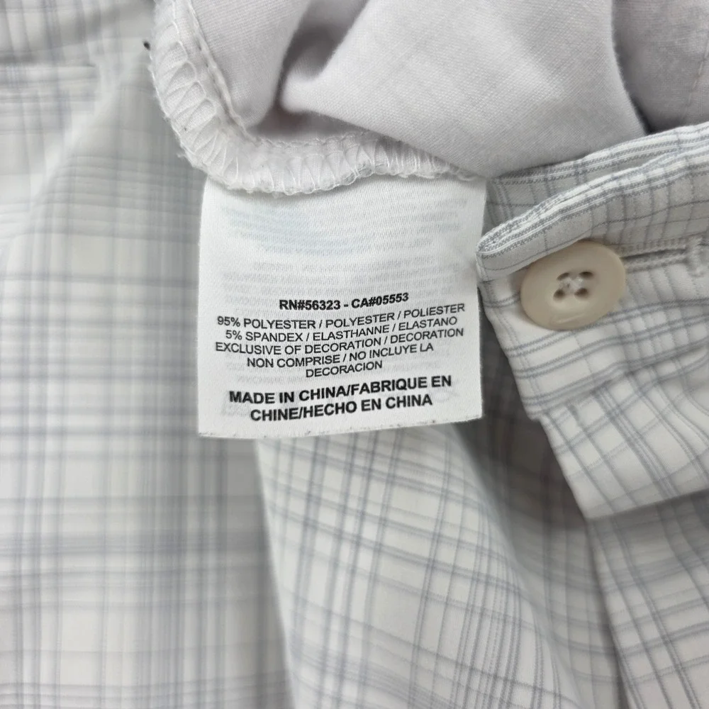 Nike Golf Mens 40x32 Plaid Pants Gray White Straight Leg Stretch RN56323